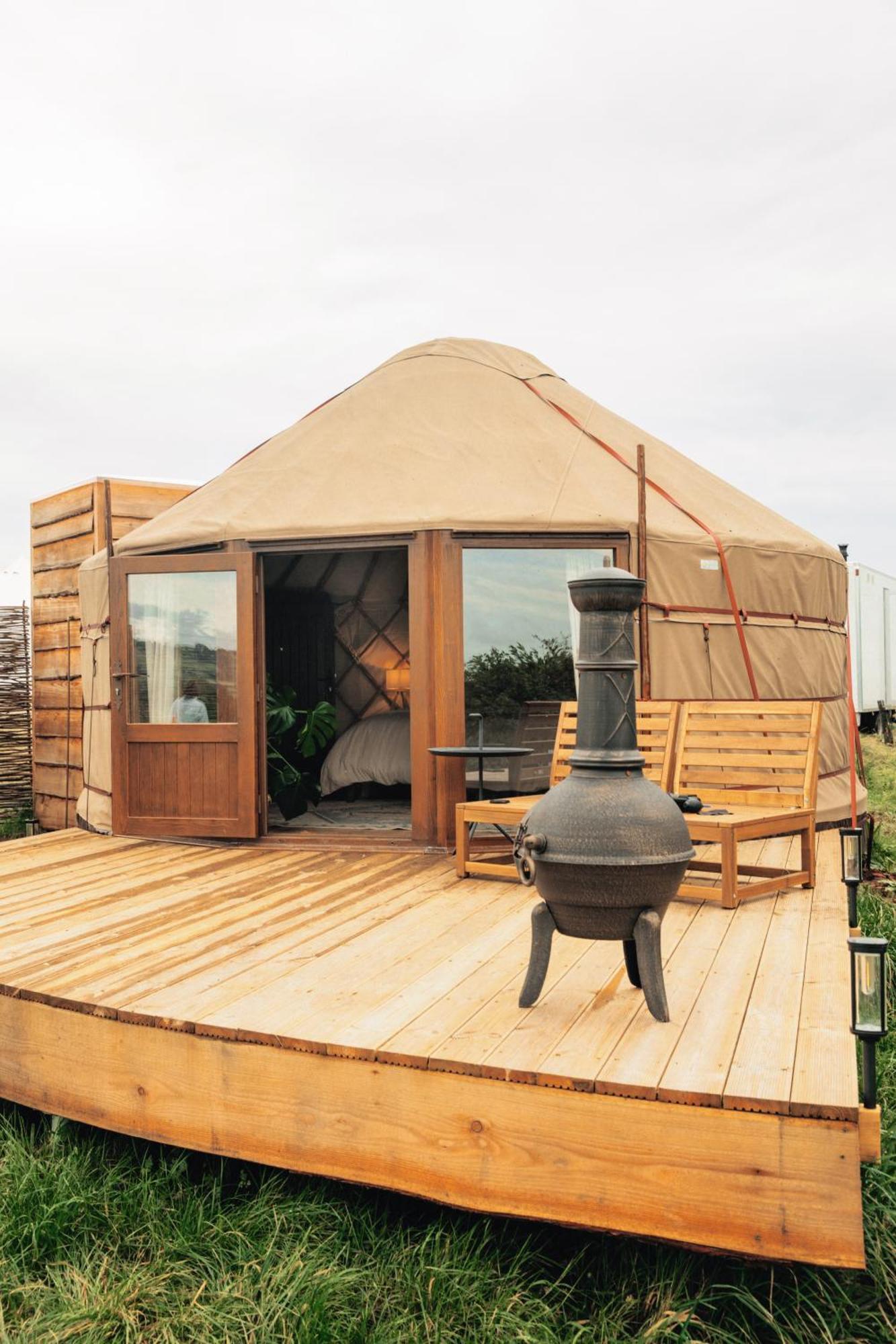 Nature Cabins Hiigher Farm Ditcheat Luaran gambar